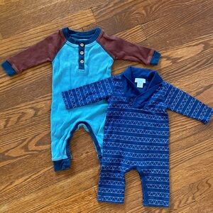 Feather Baby onesie and City Mouse onesie. Both 0-3 month